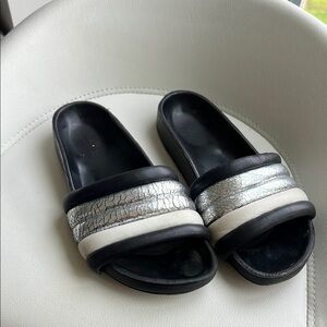 Isabel Marant Black Silver Sporty Sandals